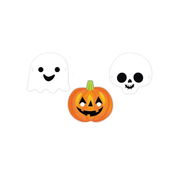 YUMURCAK TOYZ THW1730 Halloween Kağıt Maske 6adet, asorti Kız Erkek Çocuk Oyuncak Eğitici Oyuncaklar ürün görseli 1