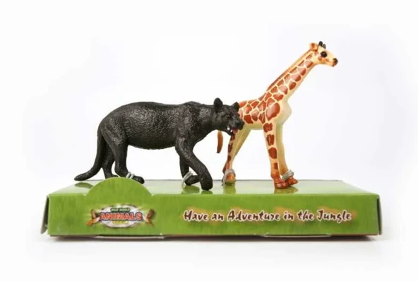 YUMURCAK TOYZ Panter ve Zürafa Model Hayvan Kız Erkek Çocuk Oyuncak Eğitici Oyuncaklar ürün görseli 1