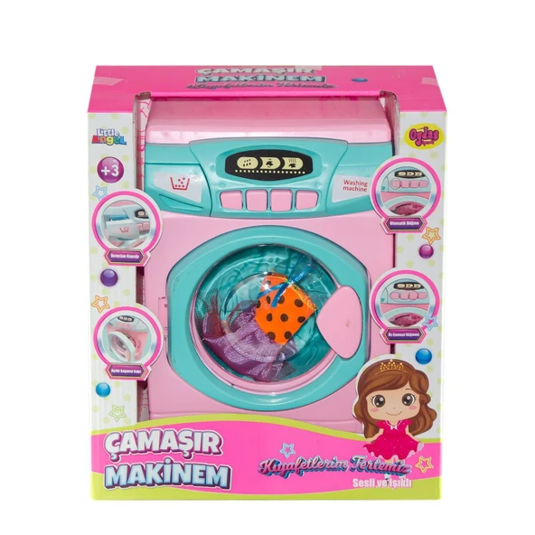 YUMURCAK TOYZ 02608 Sesli ve Işıklı Çamaşır Makinesi -Oydaş Kız Erkek Çocuk Oyuncak Eğitici Oyuncaklar ürün görseli 1
