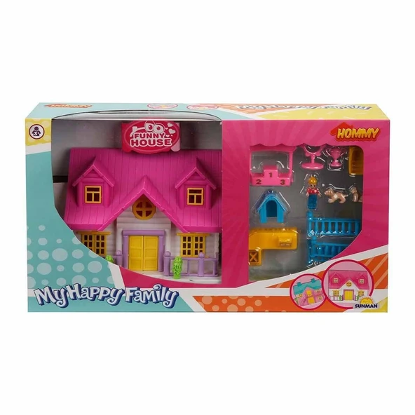 YUMURCAK TOYZ 02081 Sunman, 2 Katlı Ev Oyun Seti Villa Kız Erkek Çocuk Oyuncak Eğitici Oyuncaklar ürün görseli 1