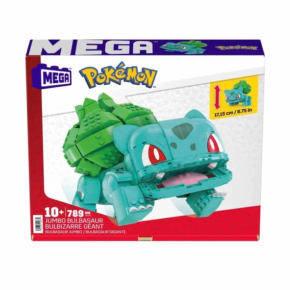 YUMURCAK TOYZ HNT96 MEGA Pokémon™ Jumbo Bulbasaur 789 parça +10 yaş Kız Erkek Çocuk Oyuncak Eğitici Oyuncaklar ürün görseli 1