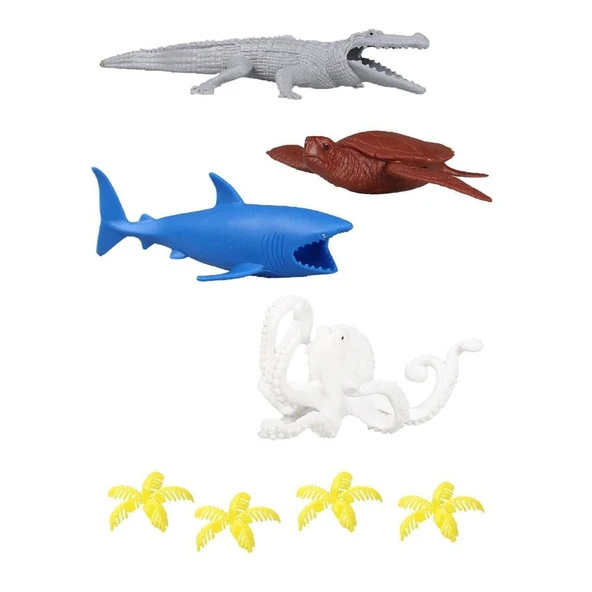YUMURCAK TOYZ 720 Toy Play 6 Parça Deniz Canlıları Figür Seti 10-20cm - 1adet stokta olan gönderilir Kız Erkek Çoc ürün görseli 1