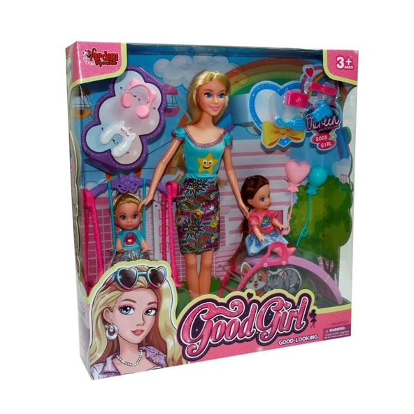 YUMURCAK TOYZ WG-66749 Kutulu 29cm 2 Çocuklu Parkta Bebek Kız Erkek Çocuk Oyuncak Eğitici Oyuncaklar ürün görseli 1