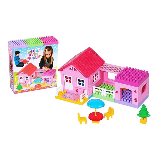 YUMURCAK TOYZ Dede Tek Katlı Ev Bloklar Kız Erkek Çocuk Oyuncak Eğitici Oyuncaklar ürün görseli 1