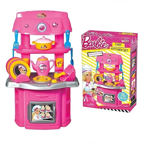 YUMURCAK TOYZ Dede Barbie Şef Mutfak Seti Kız Erkek Çocuk Oyuncak Eğitici Oyuncaklar ürün görseli 1