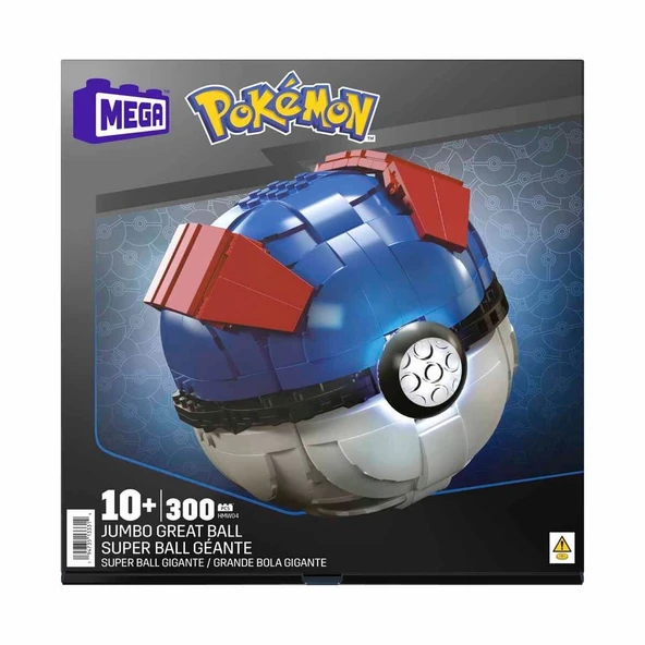YUMURCAK TOYZ HMW04 MEGA Pokémon™ Jumbo Pokeball 299 parça +10 yaş Kız Erkek Çocuk Oyuncak Eğitici Oyuncaklar ürün görseli 1