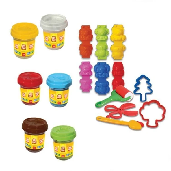 YUMURCAK TOYZ Dede Art Craft Üç Boyutlu Hayvanlar Hamur Set Kız Erkek Çocuk Oyuncak Eğitici Oyuncaklar ürün görseli 1