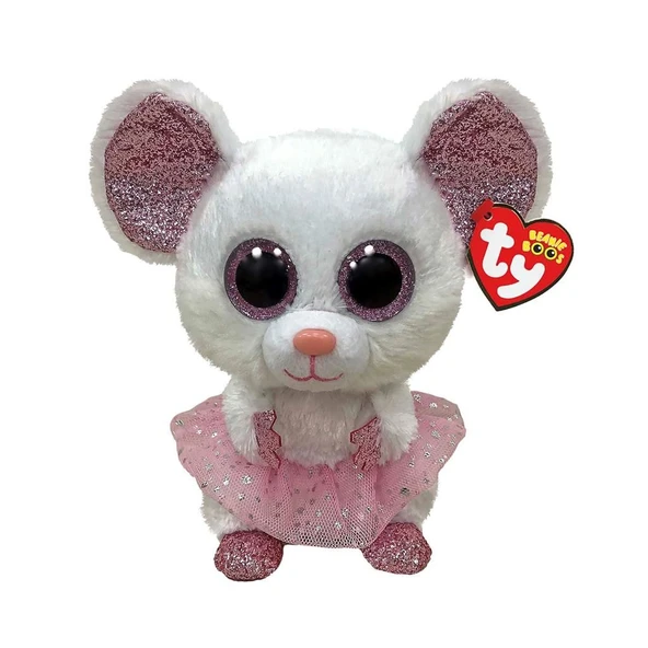 YUMURCAK TOYZ TY Beanie Boos Tütülü Peluş Fare Nina 24cm Kız Erkek Çocuk Oyuncak Eğitici Oyuncaklar ürün görseli 1