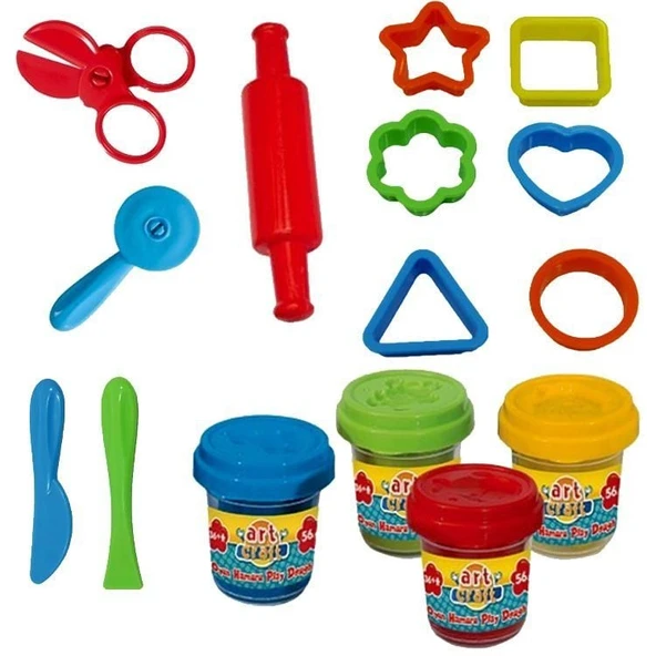 YUMURCAK TOYZ Dede Geometrik Çantalı Hamur Seti Kız Erkek Çocuk Oyuncak Eğitici Oyuncaklar ürün görseli 1