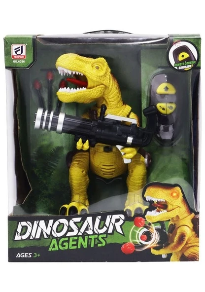 YUMURCAK TOYZ Uzaktan Kumandalı Füze Atan Dinozor T-Rex Kız Erkek Çocuk Oyuncak Eğitici Oyuncaklar ürün görseli 1
