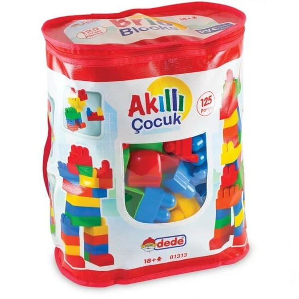 YUMURCAK TOYZ Dede 125 Parça Bloklar Kız Erkek Çocuk Oyuncak Eğitici Oyuncaklar ürün görseli 1