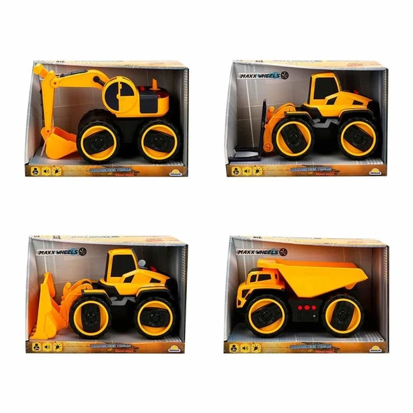 YUMURCAK TOYZ Maxx Wheels Sesli ve Işıklı İnşaat Araçları 22cm -1adet fiyatıdır Kız Erkek Çocuk Oyuncak Eğitici Oy ürün görseli 1