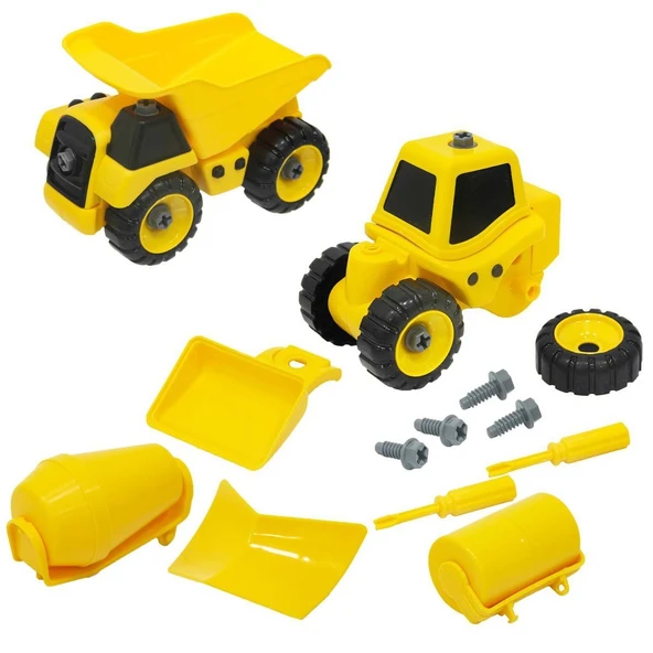 YUMURCAK TOYZ Sök Tak Dozer ve İnşaat Seti 22 Parça Kız Erkek Çocuk Oyuncak Eğitici Oyuncaklar ürün görseli 1