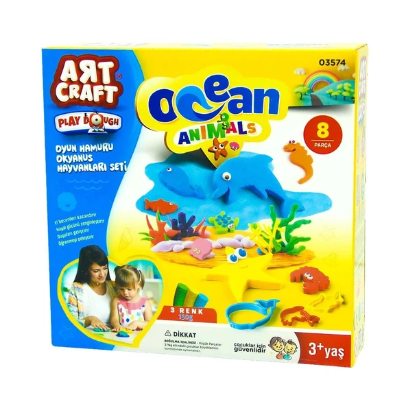 YUMURCAK TOYZ Dede Oyun Hamuru Okyanus Hayvanları Seti Kız Erkek Çocuk Oyuncak Eğitici Oyuncaklar ürün görseli 1