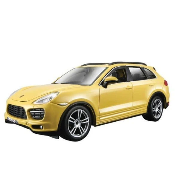 YUMURCAK TOYZ Bburago 1:24 Porsche Cayenne Turbo Plus Sarı Model Araba Kız Erkek Çocuk Oyuncak Eğitici Oyuncaklar ürün görseli 1