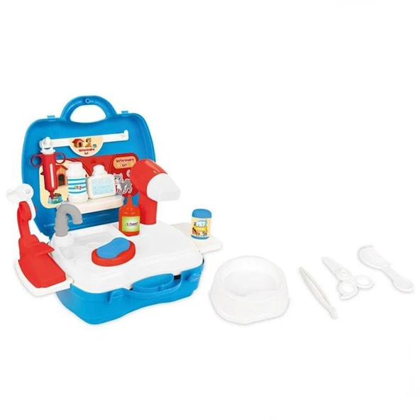 YUMURCAK TOYZ Aksesuarlı Çantalı Veteriner Seti 21 Parça Kız Erkek Çocuk Oyuncak Eğitici Oyuncaklar ürün görseli 1
