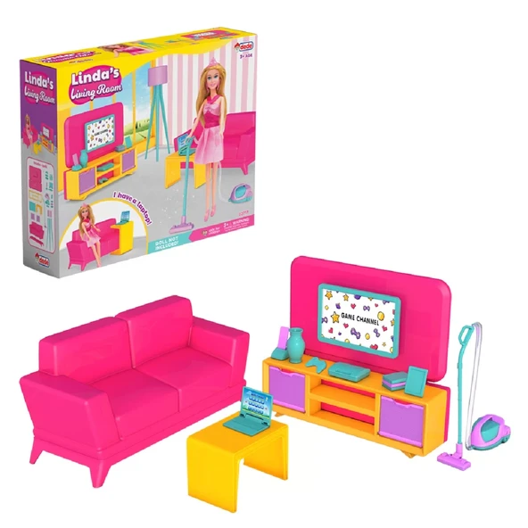 YUMURCAK TOYZ Linda'nın Oturma Odası Kız Erkek Çocuk Oyuncak Eğitici Oyuncaklar ürün görseli 1