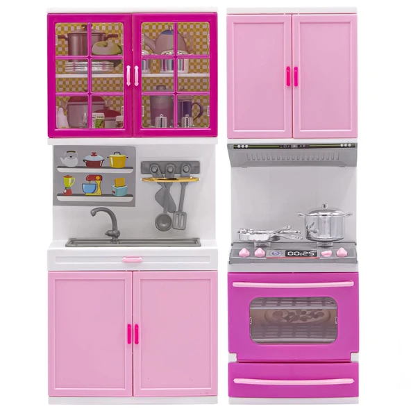 YUMURCAK TOYZ My Modern Kitchen Lavabolu Fırınlı 2'li Set Kız Erkek Çocuk Oyuncak Eğitici Oyuncaklar ürün görseli 1