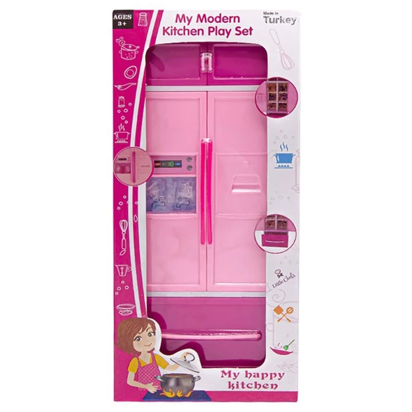 YUMURCAK TOYZ My Happy Mutfak Seti Buzdolabı Kız Erkek Çocuk Oyuncak Eğitici Oyuncaklar ürün görseli 1