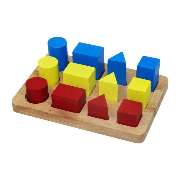 YUMURCAK TOYZ Kutulu Ahşap Geometrik Büyükten Küçüğe Kız Erkek Çocuk Oyuncak Eğitici Oyuncaklar ürün görseli 1