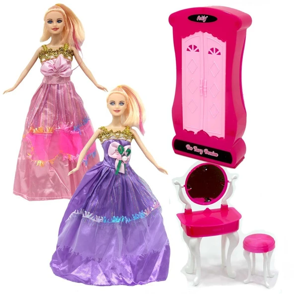 YUMURCAK TOYZ Anlily Makyaj Masalı Dolaplı Bebek Kız Erkek Çocuk Oyuncak Eğitici Oyuncaklar ürün görseli 1