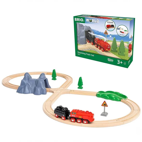 YUMURCAK TOYZ Brio Buharlı Tren Seti 36017 Kız Erkek Çocuk Oyuncak Eğitici Oyuncaklar ürün görseli 1