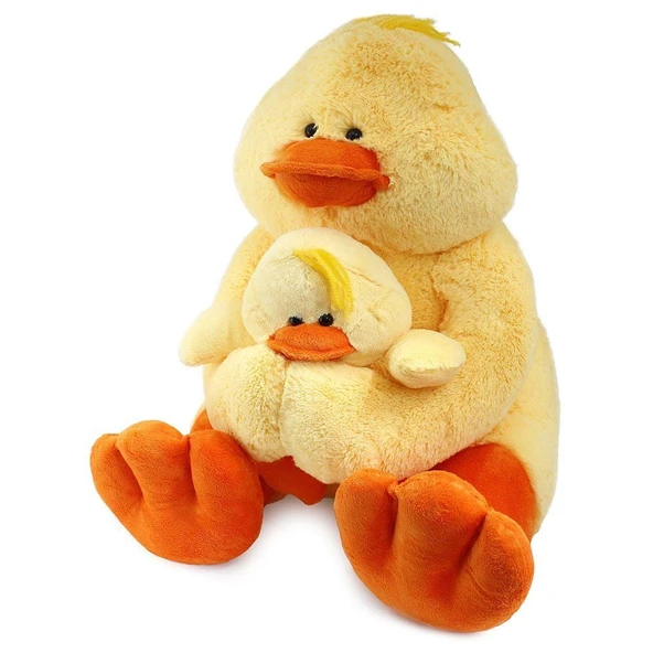 YUMURCAK TOYZ Peluş Yavrulu Ördek 80cm. Kız Erkek Çocuk Oyuncak Eğitici Oyuncaklar ürün görseli 1