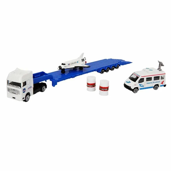 YUMURCAK TOYZ 1:64 Aerospace Transporter Tır Uzay Seti Kız Erkek Çocuk Oyuncak Eğitici Oyuncaklar ürün görseli 1