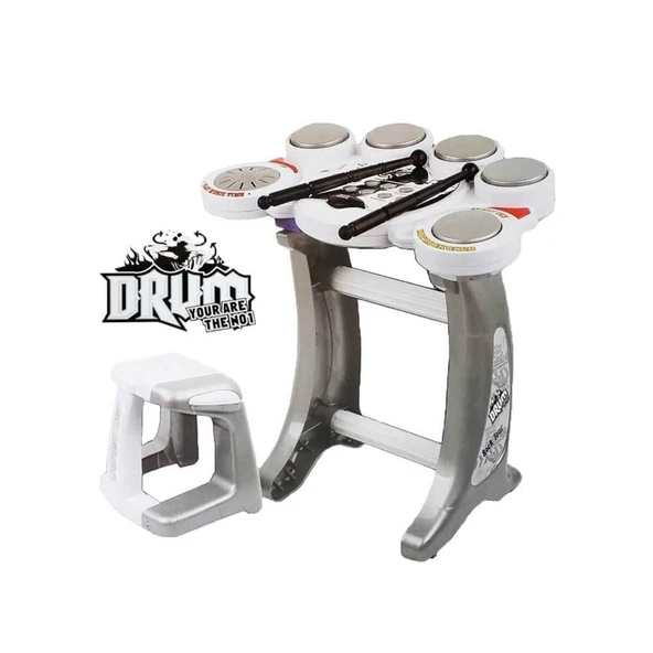 YUMURCAK TOYZ Drum Rock Elektronik Bateri Seti Kız Erkek Çocuk Oyuncak Eğitici Oyuncaklar ürün görseli 1