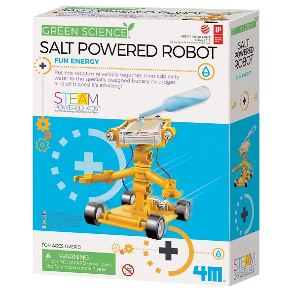 YUMURCAK TOYZ 4M Tuzlu Su ile Çalışan Robot Kiti Kız Erkek Çocuk Oyuncak Eğitici Oyuncaklar ürün görseli 1