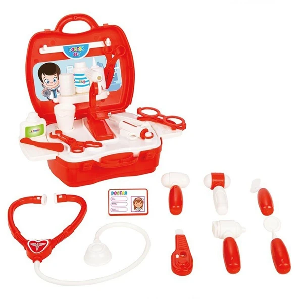 YUMURCAK TOYZ Aksesuarlı Çantalı Doktor Seti 25 Parça Kız Erkek Çocuk Oyuncak Eğitici Oyuncaklar ürün görseli 1