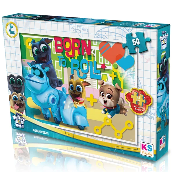YUMURCAK TOYZ KS Puppy Dog Pals 50 Parça Puzzle Kız Erkek Çocuk Oyuncak Eğitici Oyuncaklar ürün görseli 1