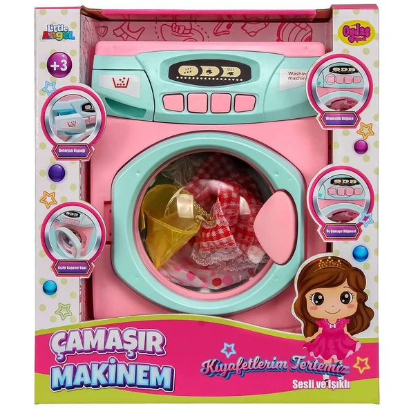 YUMURCAK TOYZ Pilli Büyük Boy Çamaşır Makinesi 02608 Kız Erkek Çocuk Oyuncak Eğitici Oyuncaklar ürün görseli 1