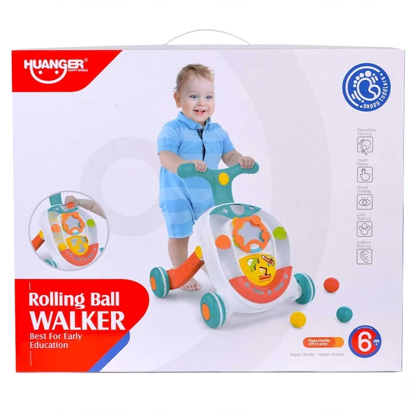 YUMURCAK TOYZ Rolling Ball Walker Yürüme Arkadaşı HE0820 Kız Erkek Çocuk Oyuncak Eğitici Oyuncaklar ürün görseli 1