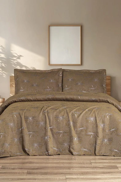 Hermes 3 Parça Çift Kişilik Pike Takımı 230x250 Kahve ürün görseli 1