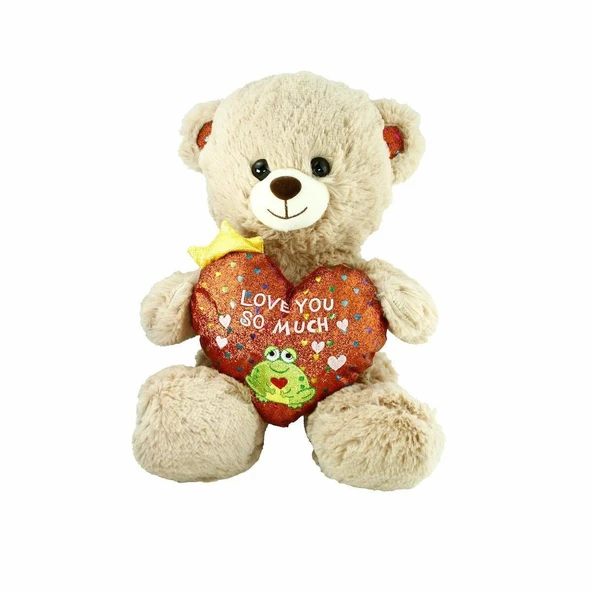 YUMURCAK TOYZ PJH2323 Peluş Kalpli Ayı Love You 30cm Kız Erkek Çocuk Oyuncak Eğitici Oyuncaklar ürün görseli 1