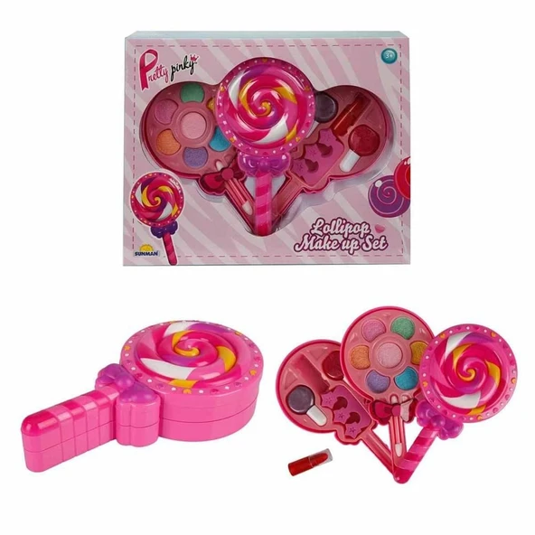YUMURCAK TOYZ Lolipop Şekilli 2 Katlı Makyaj Güzellik Seti Kız Erkek Çocuk Oyuncak Eğitici Oyuncaklar ürün görseli 1
