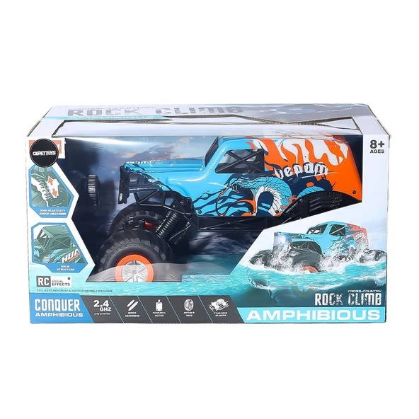 YUMURCAK TOYZ UJ99-T200 Suda ve Karada Gidebilen Rock Climb Arazi Aracı 1:10 -Gepettoys Kız Erkek Çocuk Oyuncak Eğ ürün görseli 1