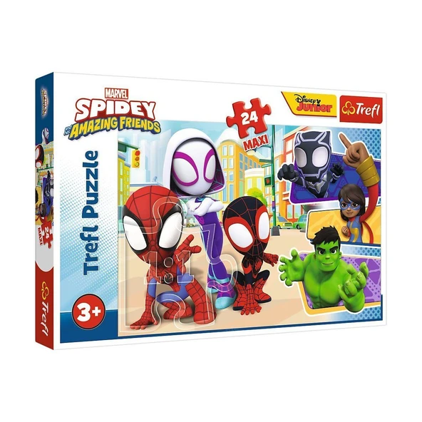 YUMURCAK TOYZ PUZZLE-14348 Maxi Spidey And His 24 Parça Çocuk Puzzle -Vardem Kız Erkek Çocuk Oyuncak Eğitici Oyunc ürün görseli 1