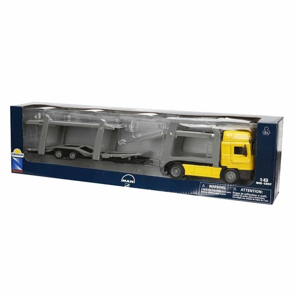 YUMURCAK TOYZ 1.43 Araç Taşıyıcı Tır Man F2000 Kız Erkek Çocuk Oyuncak Eğitici Oyuncaklar ürün görseli 1