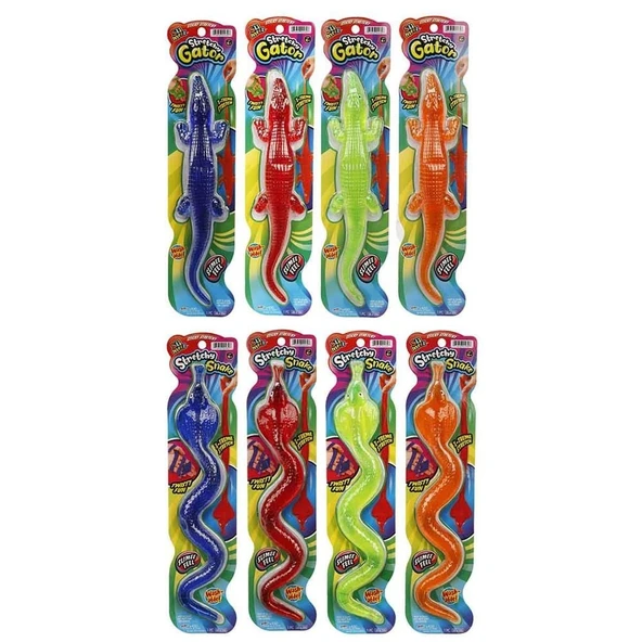 YUMURCAK TOYZ Jaru Dev Streç Yılan - Timsah -1adet stokta olan gönderilir Kız Erkek Çocuk Oyuncak Eğitici Oyuncakl ürün görseli 1