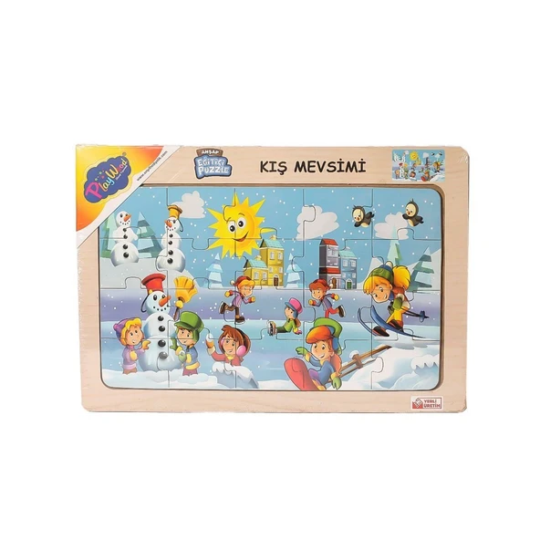 YUMURCAK TOYZ ONY-109-110-111-112 Ahşap Eğitici Çocuk Puzzle -Kış Mevsimi Kız Erkek Çocuk Oyuncak Eğitici Oyuncakl ürün görseli 1