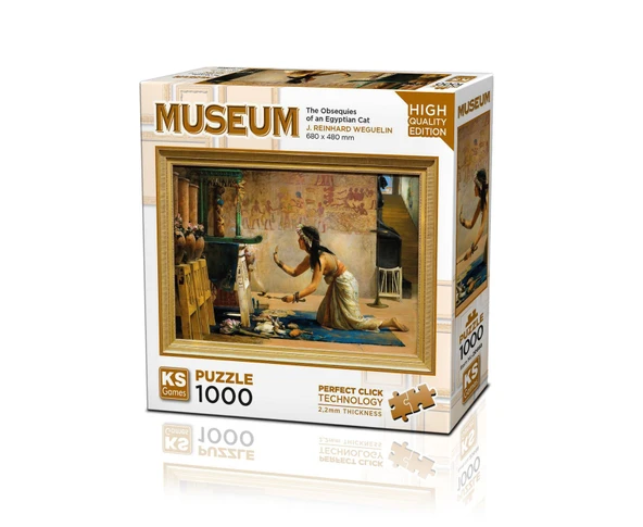 YUMURCAK TOYZ KS Puzzle 1000 Parça Museum The Obsequies of an Egyptian Cat Kız Erkek Çocuk Oyuncak Eğitici Oyuncak ürün görseli 1