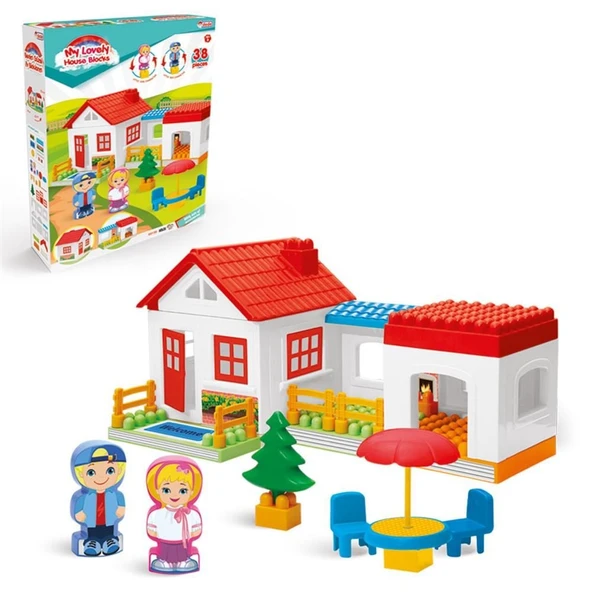 YUMURCAK TOYZ Tek Katlı 36 Parça Lego Ev Seti Bloklar Kız Erkek Çocuk Oyuncak Eğitici Oyuncaklar ürün görseli 1