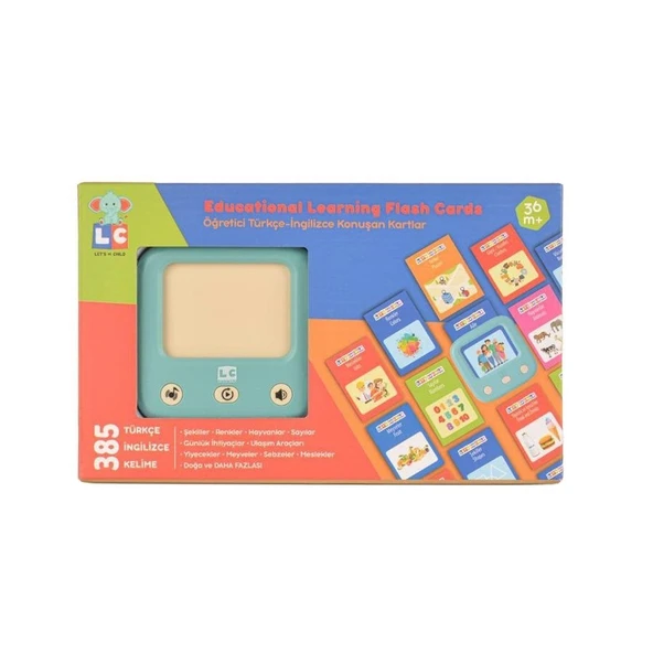 YUMURCAK TOYZ LC-31050 Öğretici Türkçe-İngilizce Konuşan Flash Kartlar -Let's Be Child Kız Erkek Çocuk Oyuncak Eği ürün görseli 1