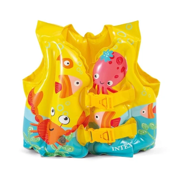YUMURCAK TOYZ Intex Balık Desenli Baskılı Yelek 41x30cm (3-5 Yaş) Kız Erkek Çocuk Oyuncak Eğitici Oyuncaklar ürün görseli 1