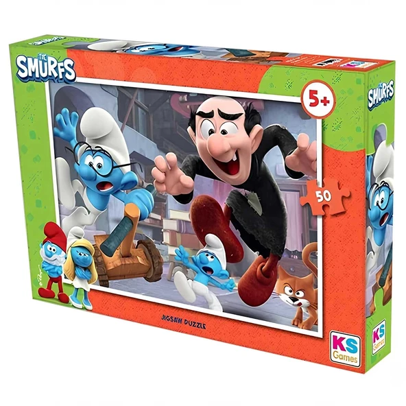 YUMURCAK TOYZ KS Games Şirinler 50 Parça Puzzle Kız Erkek Çocuk Oyuncak Eğitici Oyuncaklar ürün görseli 1