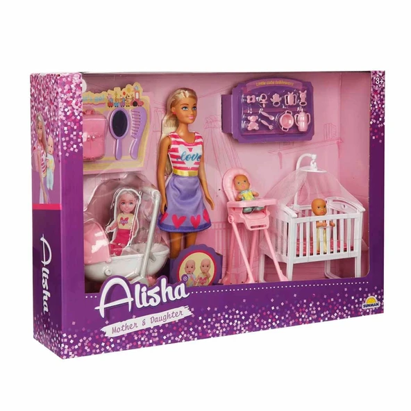 YUMURCAK TOYZ Alisha Mother & Daughter Bebek Bakım Seti - S01003389 Kız Erkek Çocuk Oyuncak Eğitici Oyuncaklar ürün görseli 1