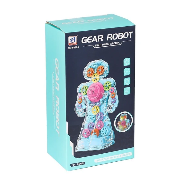 YUMURCAK TOYZ KZL-6038A Çarkları Dönen Robot Kız Erkek Çocuk Oyuncak Eğitici Oyuncaklar ürün görseli 1
