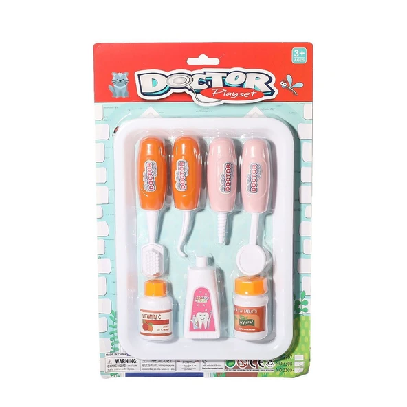 YUMURCAK TOYZ 3308-2 Tepside Doktor Dişçi Seti Kız Erkek Çocuk Oyuncak Eğitici Oyuncaklar ürün görseli 1